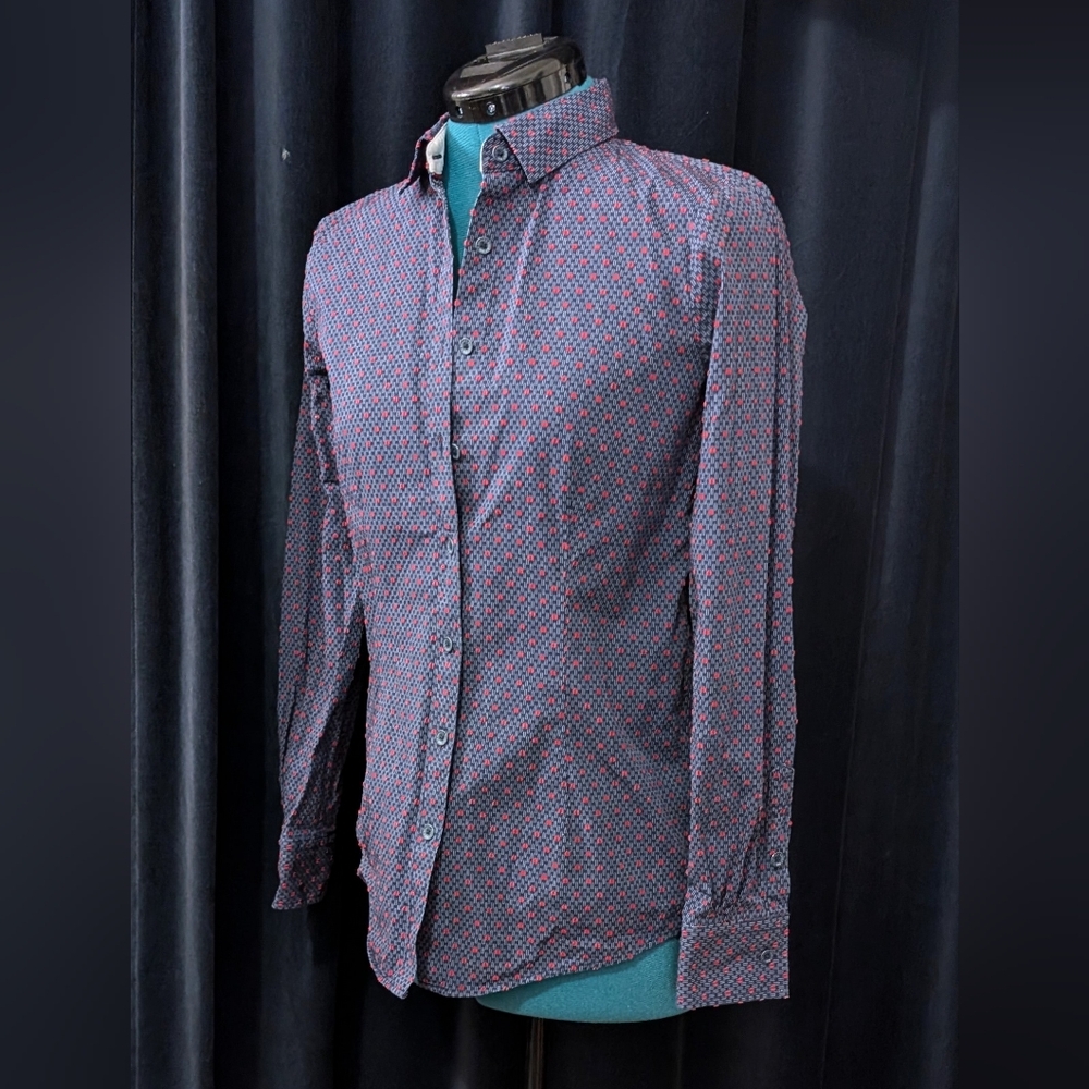 Brooks Brothers womens button up dress shirt, size 2 red and blue pattern